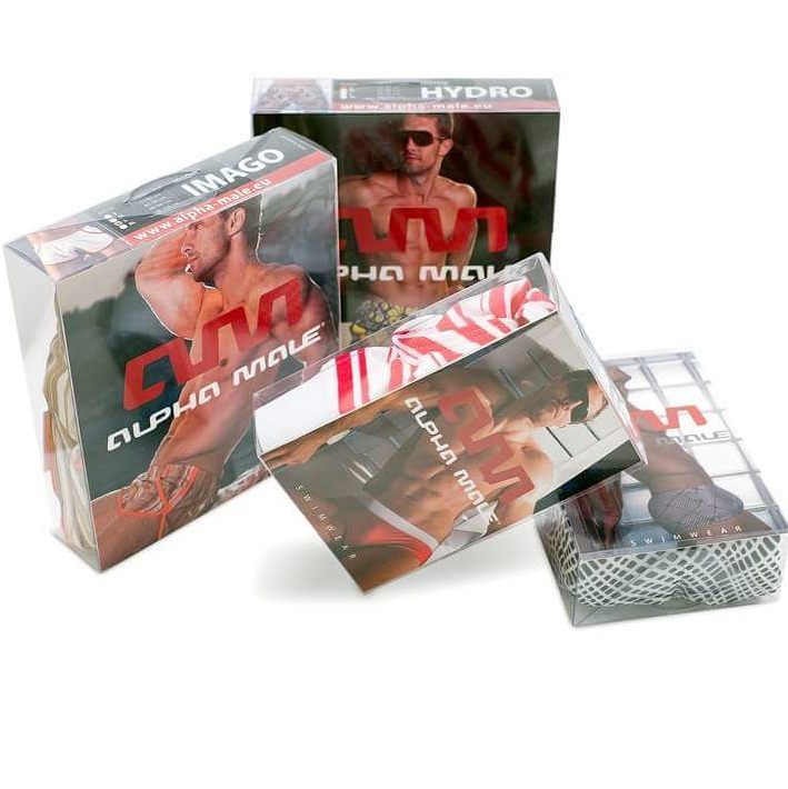 Alpha Male Swimwear Packaging