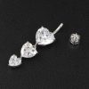 Dangling Hearts navel ring in 925 sterling silver