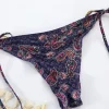 Purple Paisley Strappy Bikini