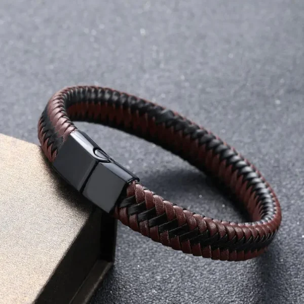 Solitary Man Leather Bracelet in Brown