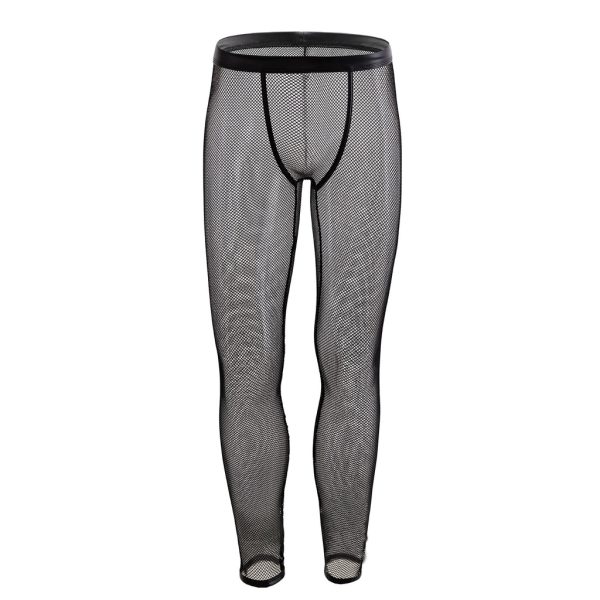 Mesh Sheer Long Pants In Black