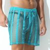 Sheer Large Mesh Shorts Cyan Side 2 Sheer Large Mesh Shorts Cyan Side