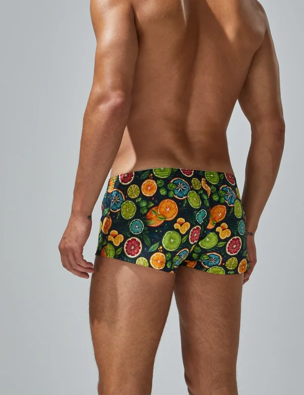 Tight Fit Citrus Fruit Boxer Briefs rear Tight Fit Citrus Fruit Boxer Briefs