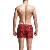 Tropic Floral Red Surf Trunks rear Tropic Floral Red Surf Trunks