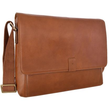 Aiden Horizontal Leather Messenger Bag from Hidesign at Moosestrum.com