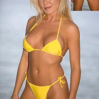 Mellow Yellow Tanga Tie Thong Bikini from Freshkini at Moosestrum.com