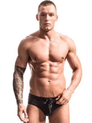 Alpha Male AERO Black Push-Up Swim Briefs