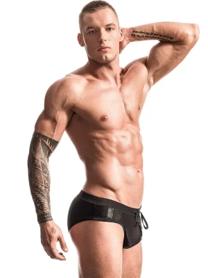 Alpha Male AERO Black Push-Up Swim Briefs