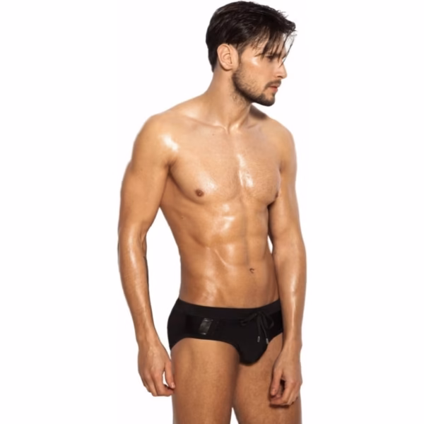Alpha Male AERO Black Push-Up Swim Briefs