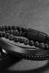 Amalgam Bracelet with Black Beads