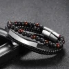 Amalgam Bracelet with Black & Brown Beads