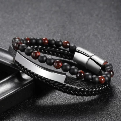 Amalgam Bracelet with Black & Brown Beads