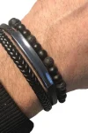 Amalgam Bracelet with Black Beads