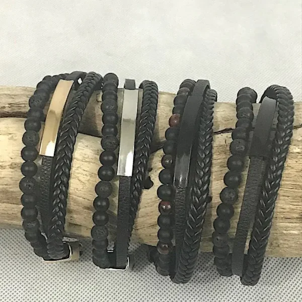 Amalgam Bracelet with Black Beads