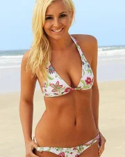 Ava Print Halter Top & Thong Bikini