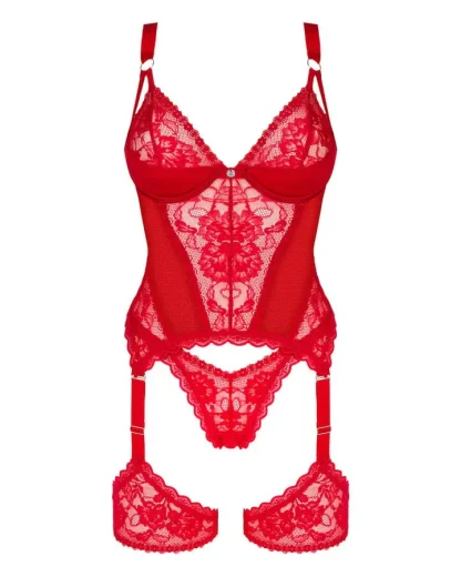 Belovya Corset Set in Red
