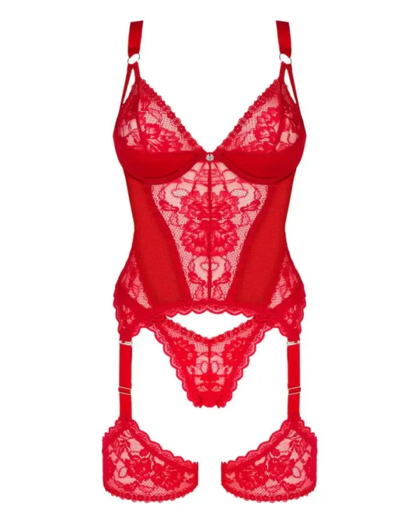 Belovya Corset Set in Red