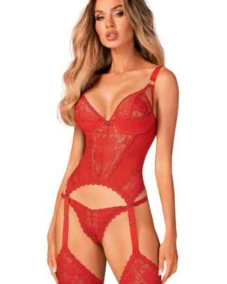 Belovya Corset Set in Red