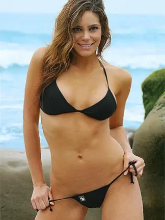 Freshkini Brazilian Tanga Tie Thong Bikini in Black