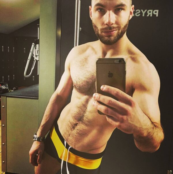 Alpha Male Black & Yellow Swim Shorts