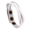 Braided White Leather Bracelet