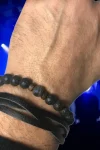 Braided Black Leather Bracelet