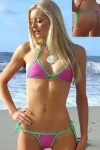 Bubble Gum Tanga Tie Thong Bikini