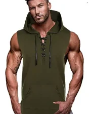 Casual Sleeveless Hoodie