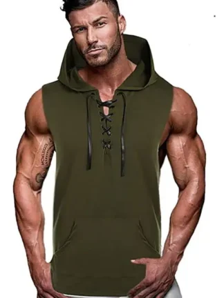 Casual Sleeveless Hoodie