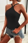 Center Strap Halter Top