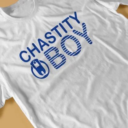 Chastity boy tee in white