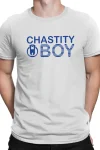 Chastity boy tee in white