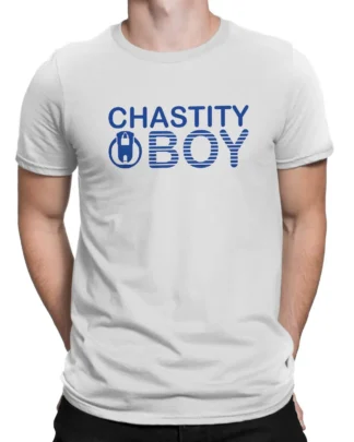 Chastity boy tee in white