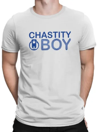 Chastity boy tee in white