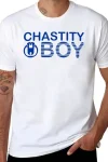 Chastity boy tee in white