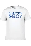 Chastity boy tee in white