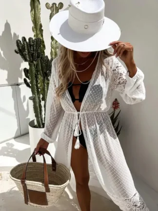 Chiffon Lace Floral Maxi Cover-Up