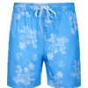 Colorful Floral Patterned Surfer Trunks