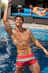 Colorful Stripes Swim Shorts