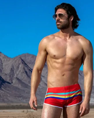 Colorful Stripes Swim Shorts