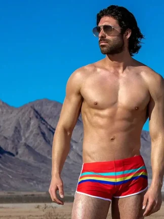 Colorful Stripes Swim Shorts
