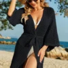 Crochet Mesh Kimono Cover-Up
