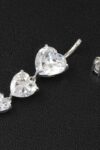 Dangling Hearts navel ring in 925 sterling silver