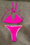 Bikini with Gems & Gold Chains