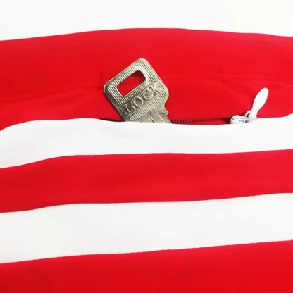 Double Stripe Swim Shorts in red