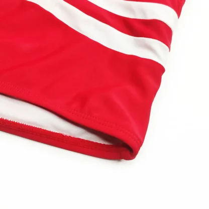 Double Stripe Swim Shorts in red