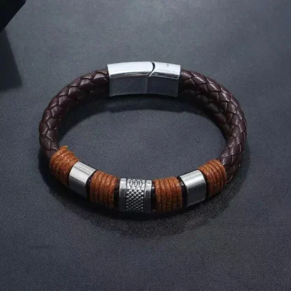Duo Leather Bracelet in Brown