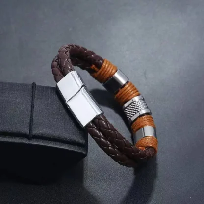 Duo Leather Bracelet in Brown