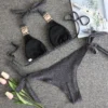 Elegant Gem & Crystal Bikini with Tie Sides