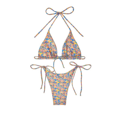 Floral Sky Brazilian Tie Bikini 1